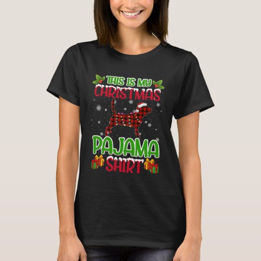 Beagle Dog Xmas Matching Beagle Christmas T-Shirt (Vorderseite)