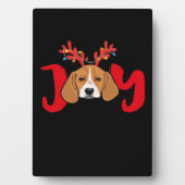 Beagle Dog Xmas Weihnachtsbaum Antler Light E Fotoplatte (Vorderseite)