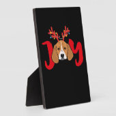 Beagle Dog Xmas Weihnachtsbaum Antler Light E Fotoplatte (Seite)