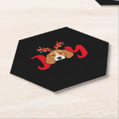 Beagle Dog Xmas Weihnachtsbaum Antler Light E Untersetzer (angewinkelt)