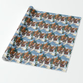 Beagle Dogs Christmas Snow Holiday Geschenkpapier (Ungerollt)
