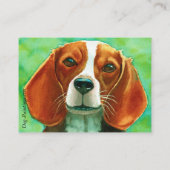 Beagle - doppelseitige ACEO-Druckschrift Visitenkarte (Rückseite)