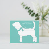 Beagle Doppy Dankeskarte (Stehend Vorderseite)