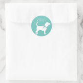 Beagle Doppy Runder Aufkleber (Tasche)