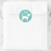 Beagle Doppy Runder Aufkleber (Tasche)
