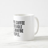 Beagle Downer Coffee Lover Funny Kaffeetasse (VorderseiteRechts)