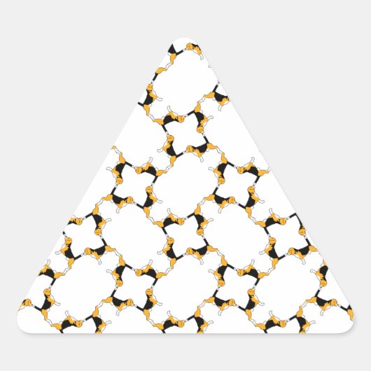 Beagle Dreieckiger Aufkleber (Vorderseite)