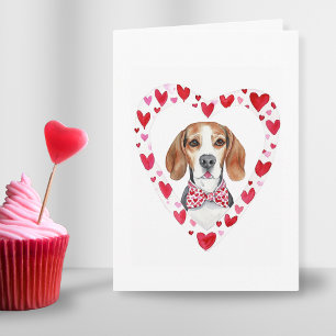 Beagle Du hast mein Herz geholt, individuelles Val Feiertagskarte