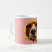 Beagle durch Papier Kaffeetasse (Vorderseite Links)
