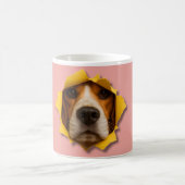 Beagle durch Papier Kaffeetasse (Mittel)
