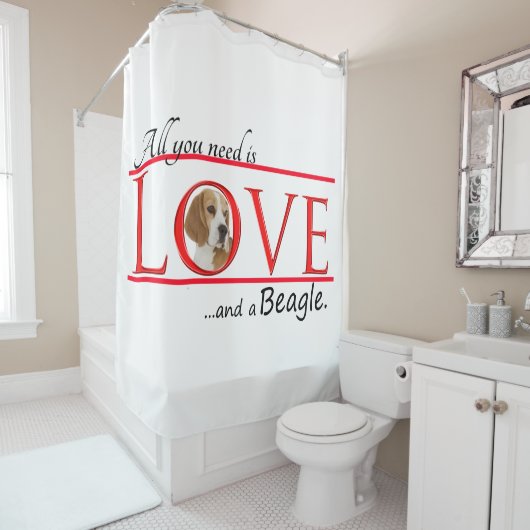 Beagle Duschvorhang (Beispiel)