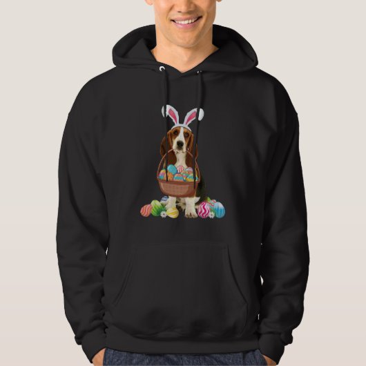 Beagle Easter Day Bunny Eggs Easter Costume Hoodie (Vorderseite)