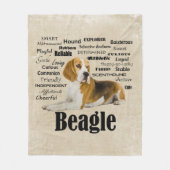 Beagle-Eigenschaften Fleecedecke (Vorderseite)