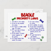BEAGLE-Eigenschaftengesetze 2 Postkarte (Vorne/Hinten)