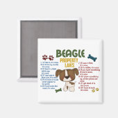 Beagle-Eigenschaftengesetze 4 Magnet (Vorderseite/Rückseite)