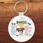 Beagle-Eigenschaftengesetze 4 Schlüsselanhänger (Vorderseite)