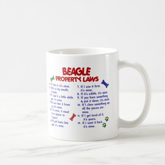 BEAGLE Eigentums-Gesetze 2 Kaffeetasse (Rechts)