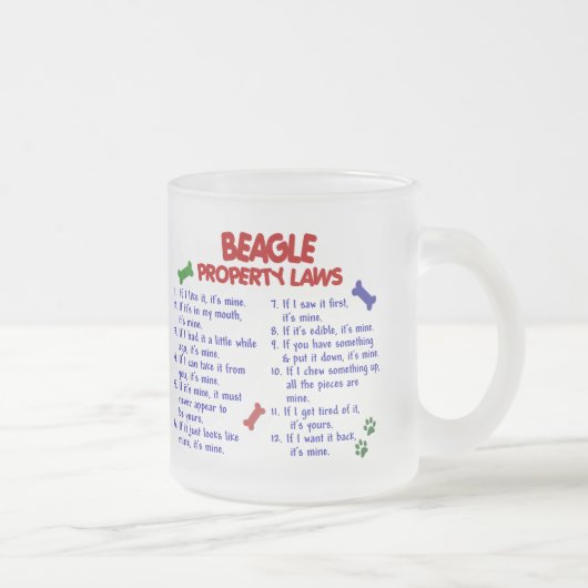 BEAGLE Eigentums-Gesetze 2 Mattglastasse (Rechts)