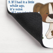 Beagle-Eigentums-Gesetze 4 Mousepad (Ecke)