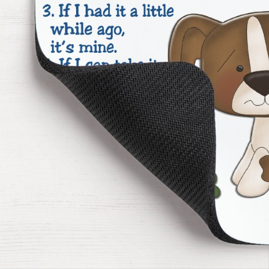 Beagle-Eigentums-Gesetze 4 Mousepad (Ecke)