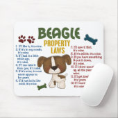 Beagle-Eigentums-Gesetze 4 Mousepad (Mit Mouse)