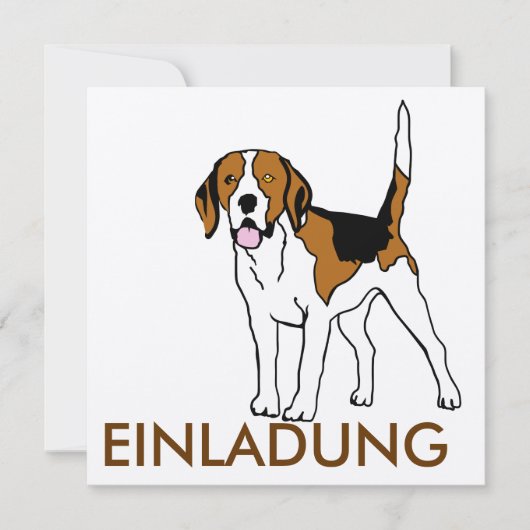 Beagle EINLADUNG (Vorderseite)