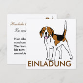 Beagle EINLADUNG (Vorne/Hinten)
