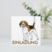 Beagle EINLADUNG (Stehend Vorderseite)