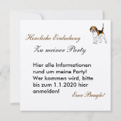 Beagle EINLADUNG (Rückseite)