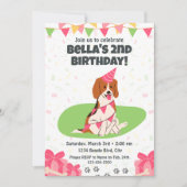Beagle Einladung zum Geburtstag (Vorderseite)