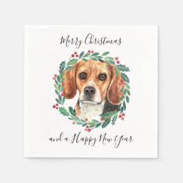 Beagle Elegant Dog Frohe Weihnachten Serviette