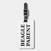 Beagle-Elternteil Gepäckanhänger (Vorderseite vertikal)