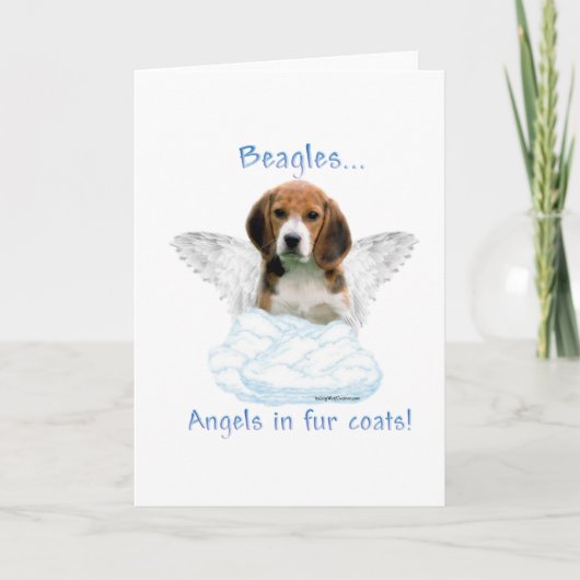 Beagle-Engel Feiertagskarte (Vorderseite)