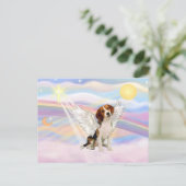 Beagle Engel Postkarte (Stehend Vorderseite)