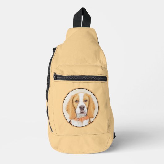 Beagle Englisch Malerei Tri Tricolor Niedliche Dog Crossbody Bag (Vorderseite)