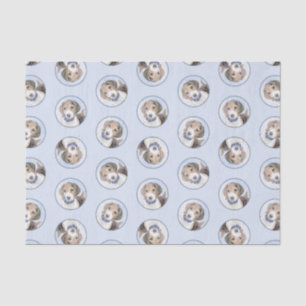 Beagle Englisch Malerei Tri Tricolor Niedliche Dog Seidenpapier