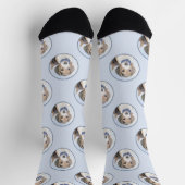 Beagle Englisch Malerei Tri Tricolor Niedliche Dog Socken (Oben)