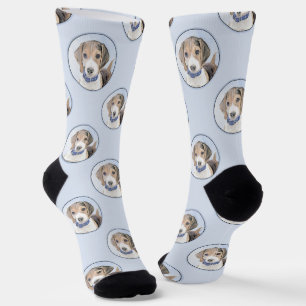 Beagle Englisch Malerei Tri Tricolor Niedliche Dog Socken