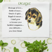 Beagle Erbe der Liebe Handtuch (Gefaltet)