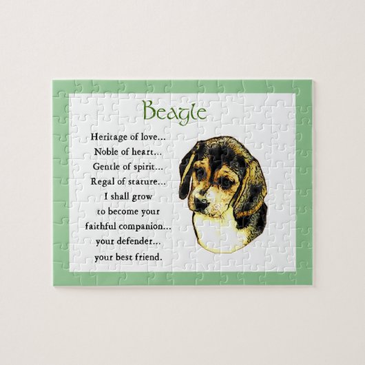 Beagle Erbe der Liebe Puzzle (Horizontal)