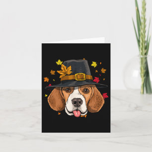 Beagle Erntedank Pilgris Türkei Tag Herbst Herbst Karte