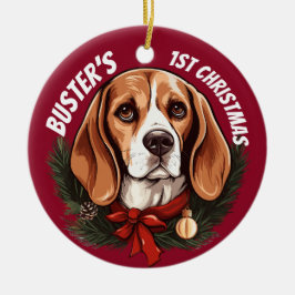 Beagle erste Weihnachten Keramik Ornament