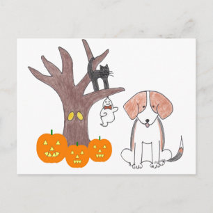 Beagle Fall Postkarte
