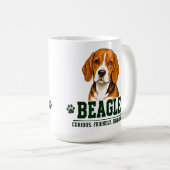 🐾 Beagle-Fan-Schild 🐾 Kaffeetasse (VorderseiteRechts)