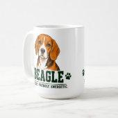 🐾 Beagle-Fan-Schild 🐾 Kaffeetasse (Vorderseite Links)
