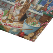 Beagle Feiertag Backen: Feierliche Weihnachten Schneidebrett (Ecke)