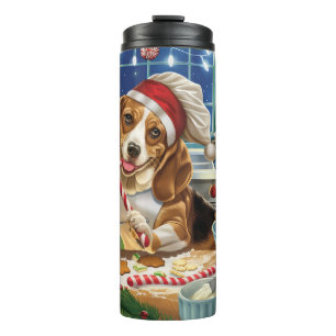 Beagle Feiertag Backen: Feierliche Weihnachten Thermosbecher