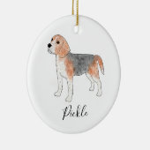 Beagle-Feiertags-Verzierung Keramik Ornament (Rechts)