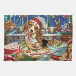 Beagle-Feiertagsbacken: Festliches Weihnachten Geschirrtuch