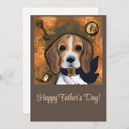 Beagle Feiertagskarte (Vorne/Hinten)